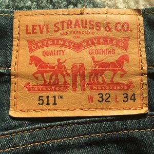 Levi's 511 Blue Jeans 32X34