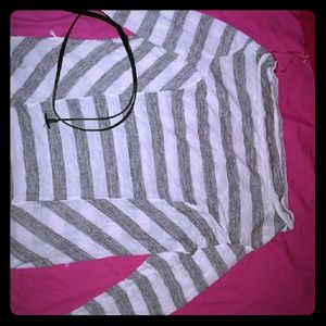 A stripped long shirt