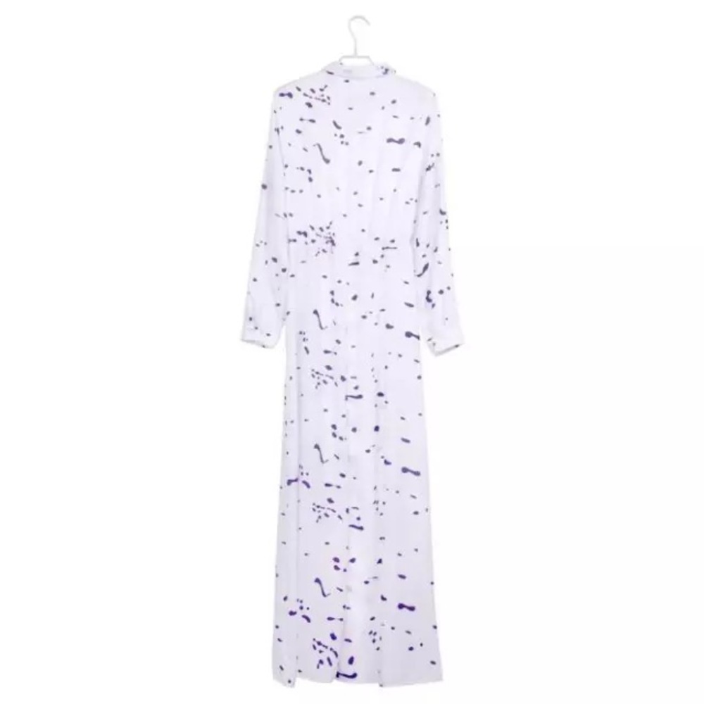 🎉HP🎉 Longsleeve MAXI DRESS Purple & White NEW - Picture 3 of 3
