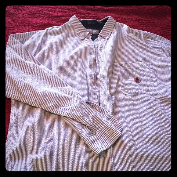 Casual long sleeve shirt , with blue stripes