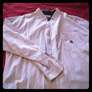 Casual long sleeve shirt , with blue stripes