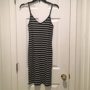 Striped midi tank top dress