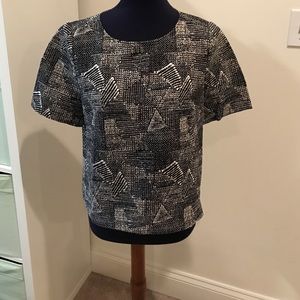 Madewell black and white short sleeve top size M