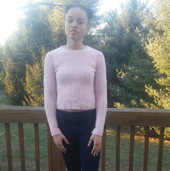 Pink croped sweater