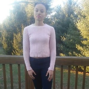 Pink croped sweater