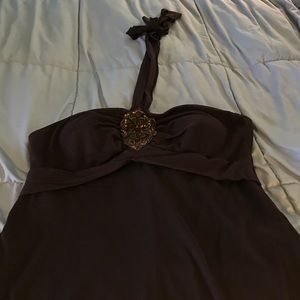 Brown halter dress