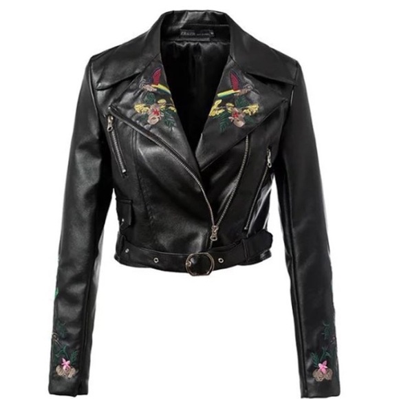 Luxe Embroidered Moto jacket - Picture 1 of 1