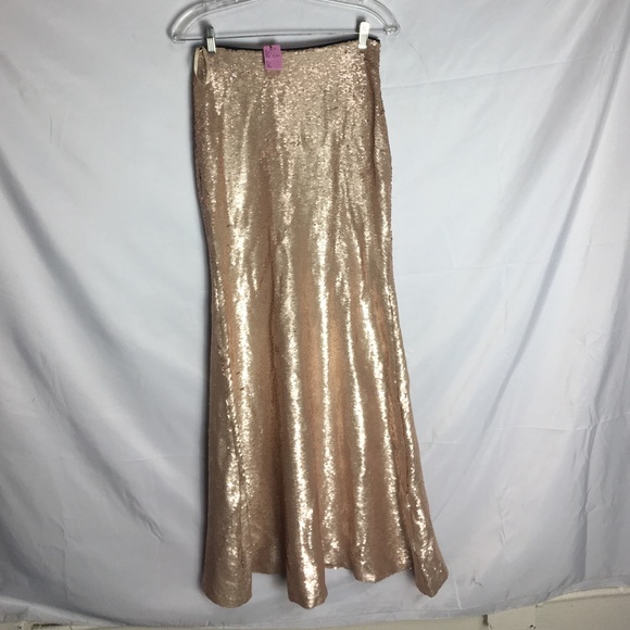 #19 nasty gal sea of gold sequin skirt 🐥💙 - Picture 4 of 4