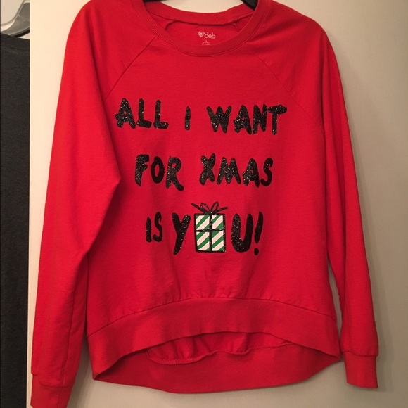 Christmas high low sweatshirt