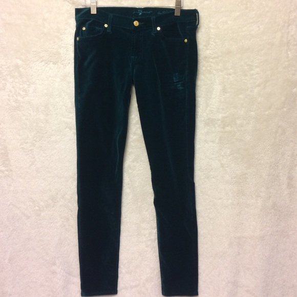 green velvet skinny jeans