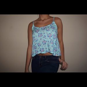 Turquoise Floral Crop