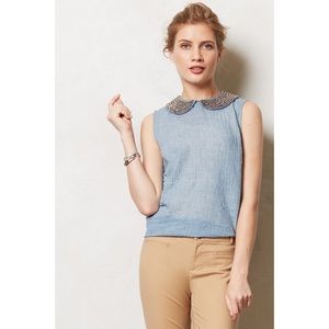 Anthropologie Sunglint Chambray Tank