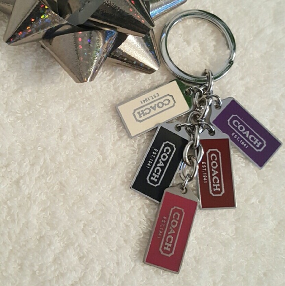NWOT COACH Logo Charm Key Chain w/Coach Box