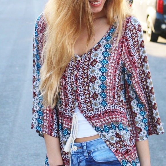 LAST ITEM long tied top - Picture 2 of 4