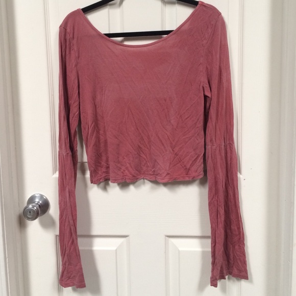 Cropped Bell Sleeve Shirt