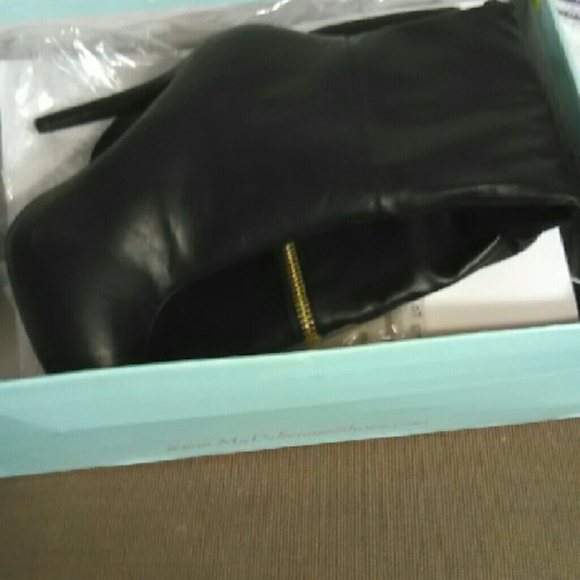 Thigh High Stiletto faux leather boots