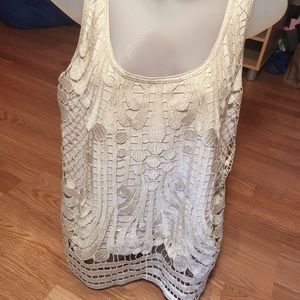 Express Tops - Express Shimmering Crochet Top