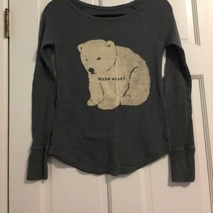 American Eagle gray polar bear thermal