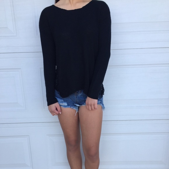 Ripped Side Sweater