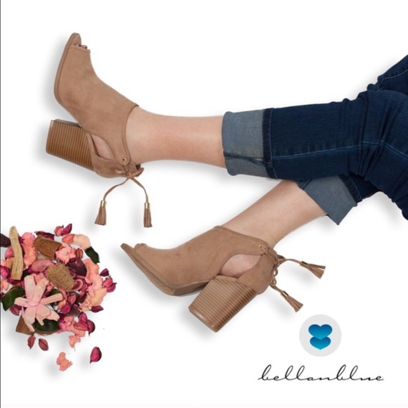 🚨1 HR SALE🚨MILAROSE open toe bootie-TAUPE - Picture 3 of 4