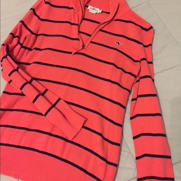 Pink VV 1/4 Zip Sweater