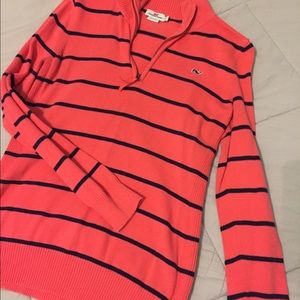 Pink VV 1/4 Zip Sweater