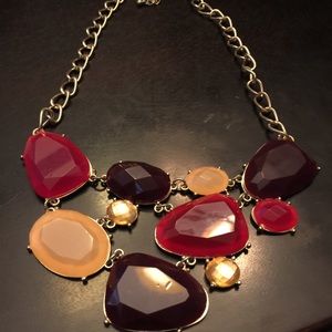 Beautiful red statement necklace!