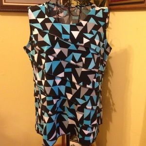 Tan Jay dressy sleeveless stretchy top (used)