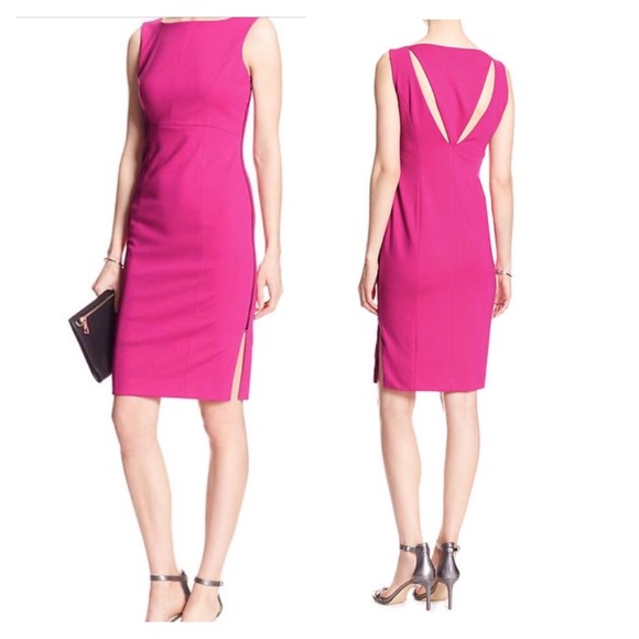 Banana Republic Dresses & Skirts - BANANA REPUBLIC BACK CUT-OUT PINK DRESS
