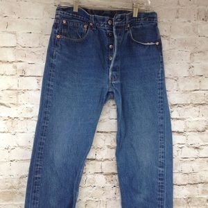 Levis men's 501 button fly jeans. 33/34