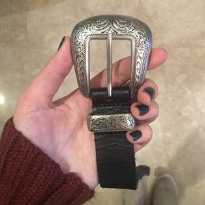 Ecote Metal-Tipped Leather Belt. Western belt!