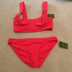 Kate Spade Coral Swimsuit Set (2 pieces)