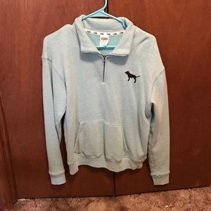 XS Victoria's Secret PINK boyfriend 1/4 zip