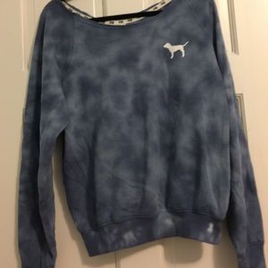 VS Pink cutoff blue sweater
