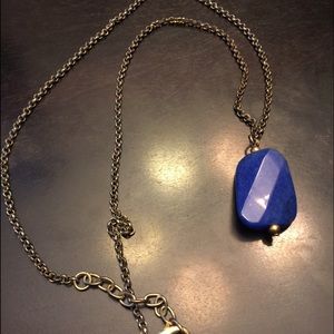 Purple stone pendant necklace