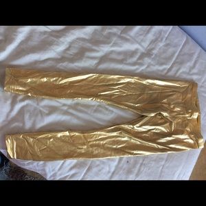 gold party leggings