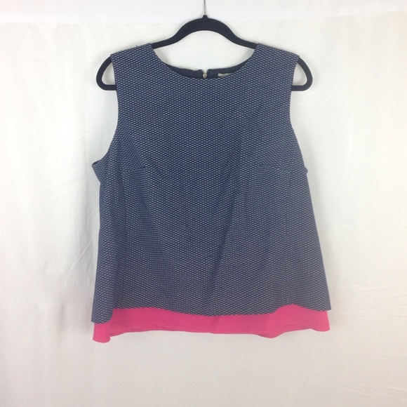 Professional Blue and Pink Blouse