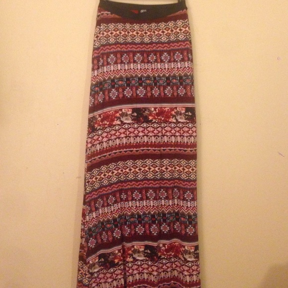 Floral Boho/Tribal Maxi Skirt