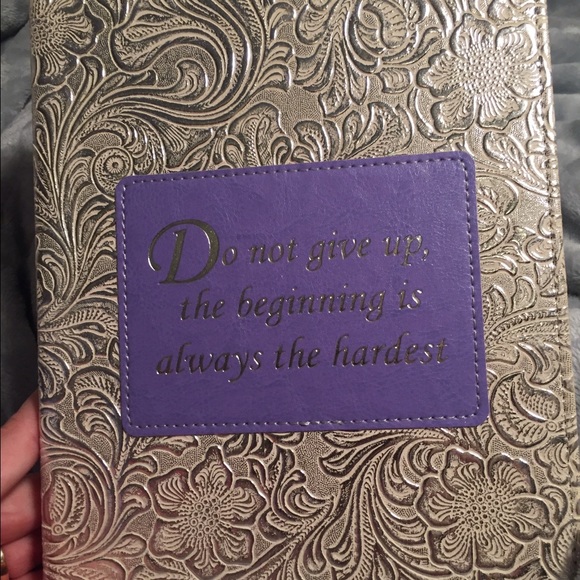 Silver/ Purple notebook