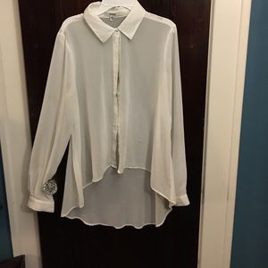 Hi Low sheet long sleeve dress shirt