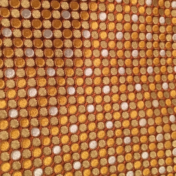 Robert Talbott gold geo pattern silk tie - Picture 2 of 4
