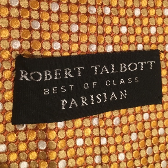 Robert Talbott gold geo pattern silk tie - Picture 4 of 4