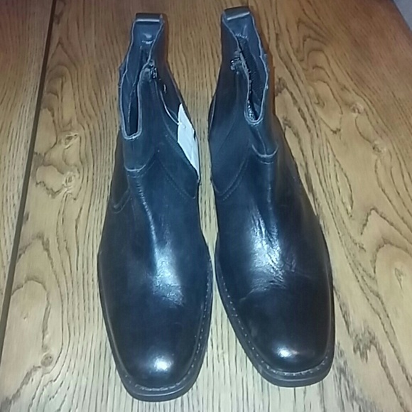 New Alfani ModeLars genuine black leather boots 8