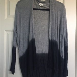 Blue and Gray Ombré Cardigan