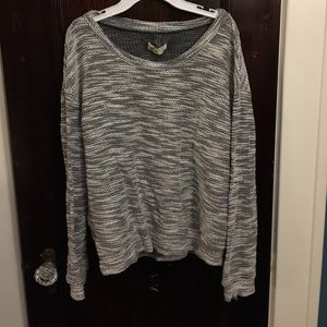 Grey and white sparkly sweater