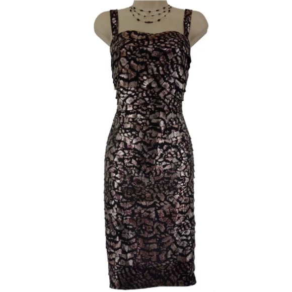 Dressbarn Collection Dresses & Skirts - 14W 1X METALLIC/TIERED COCKTAIL DRESS Plus Size