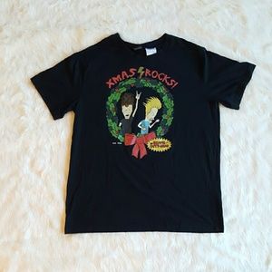 Vintage MTV Beavis and Butthead Xmas Rocks! Tshirt