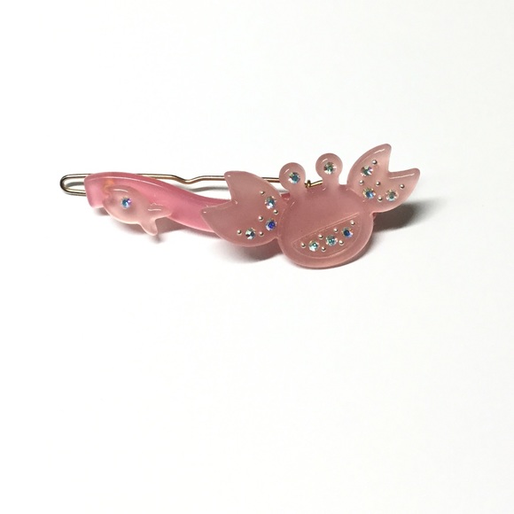 Crystal Embellished Crab Motif Hair Pin Hair Clip
