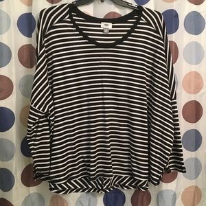 Slouchy striped oversized tee
