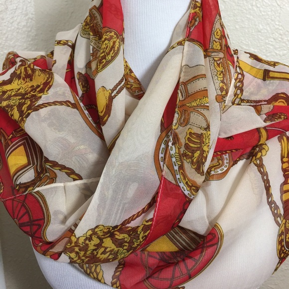 New Gold Rope Silk Designer Style 50x23 Wrap Scarf - Picture 2 of 3